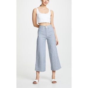 Madewell wide leg cropped jeans